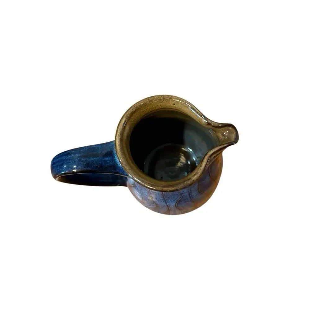 Frank Philipps Pottery Ceramic  Pitcher Blue Hand Made